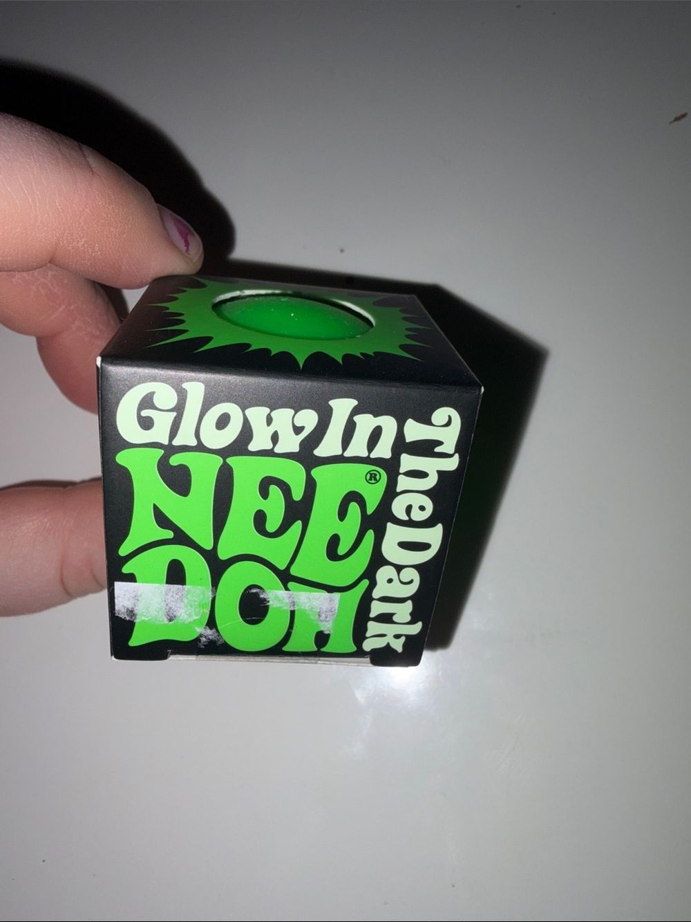 Brand New RARE Mini NeeDoh Glow-In-The-Dark Stress Ball - Bright Green🔥